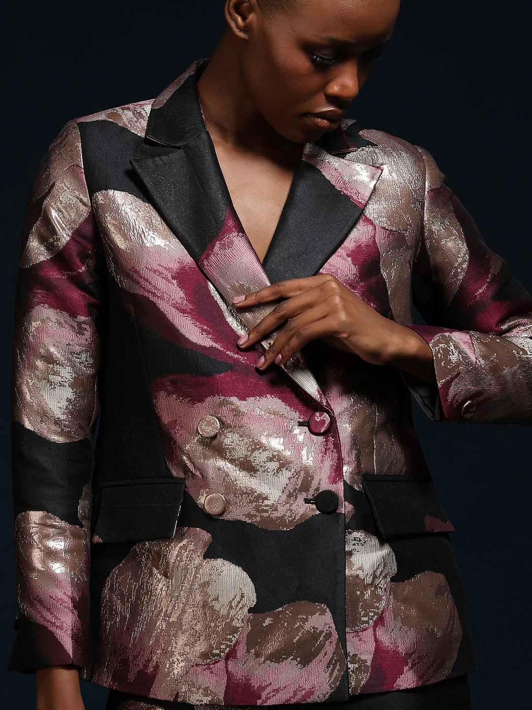 Marquee Floral Double-Breasted Blazer - Image 6