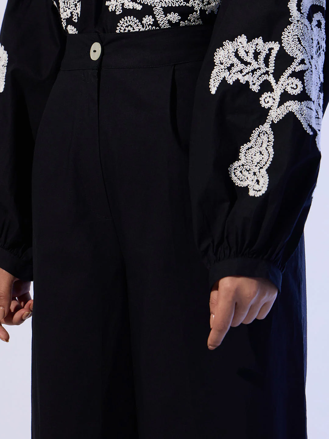 EDIT Embroidered Wide Leg Pants - Image 8