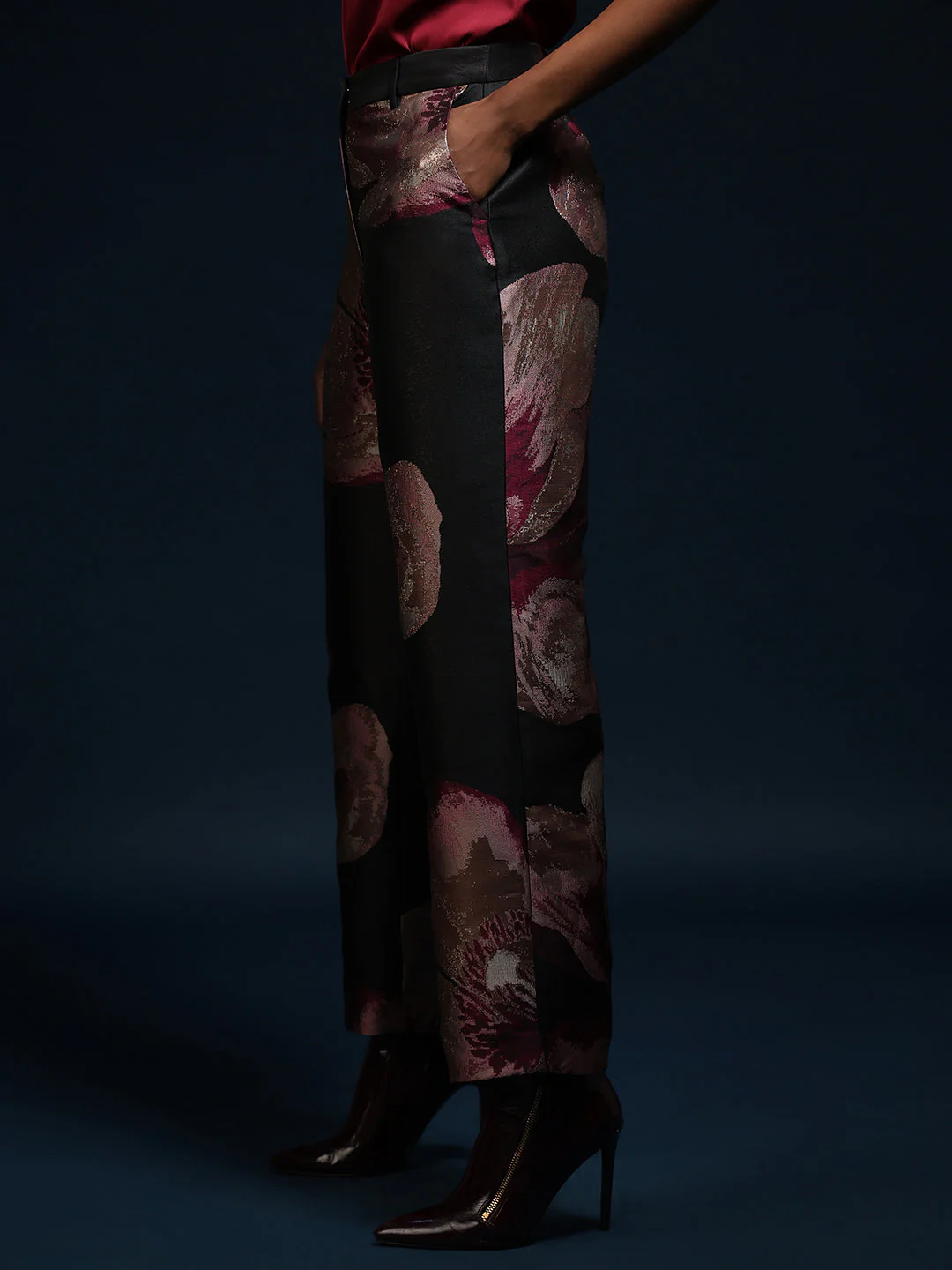 Marquee Floral Jacquard Pants - Image 3