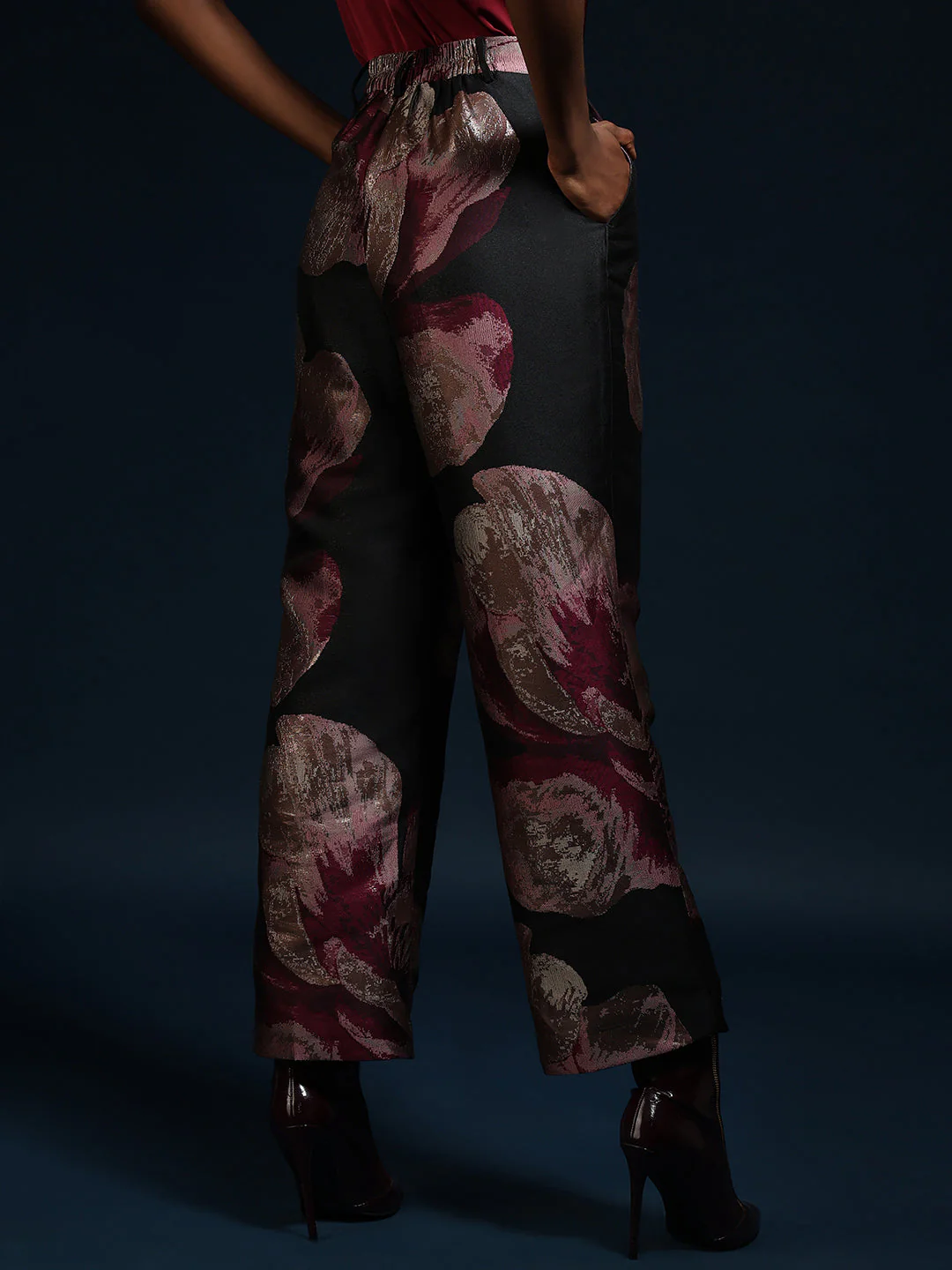 Marquee Floral Jacquard Pants - Image 4