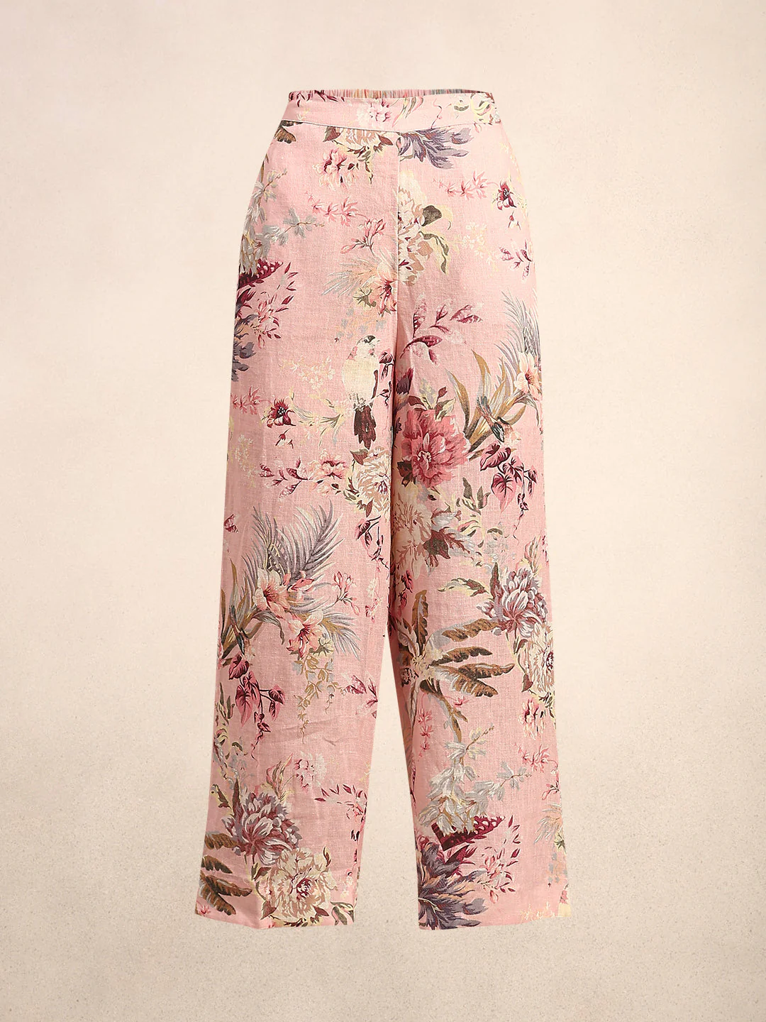 Floral Wide Leg Linen Pants - Image 7