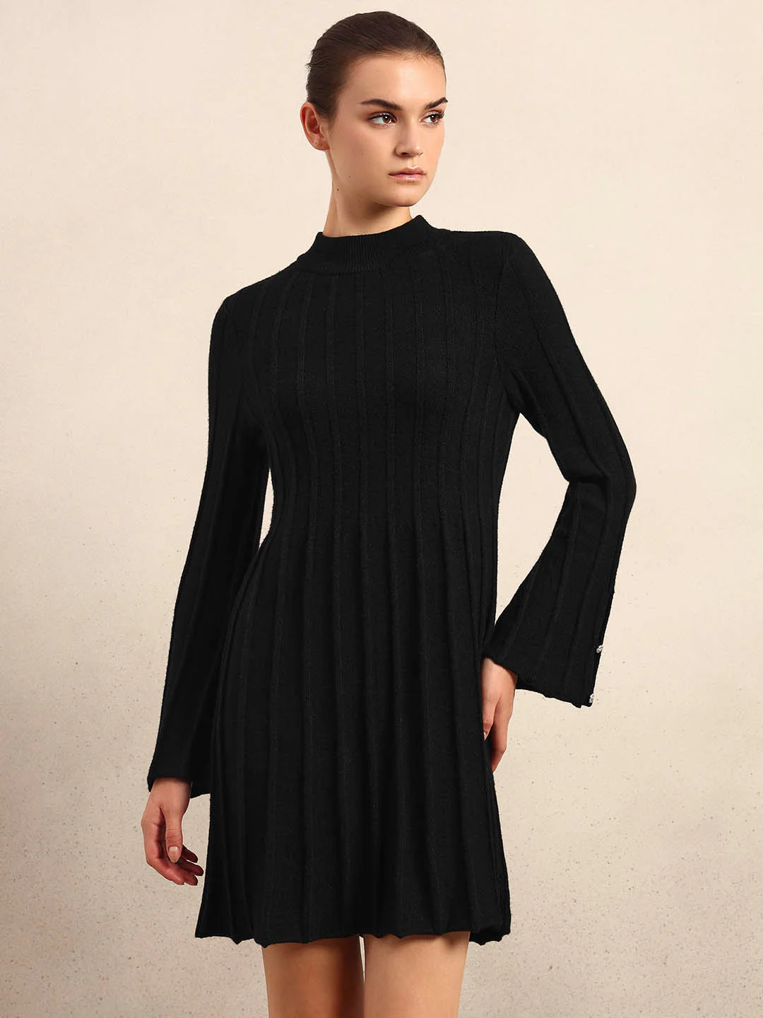 Ribbed Knitted Mini Dress - Image 2