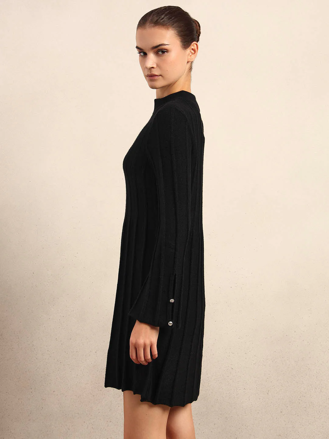 Ribbed Knitted Mini Dress - Image 3