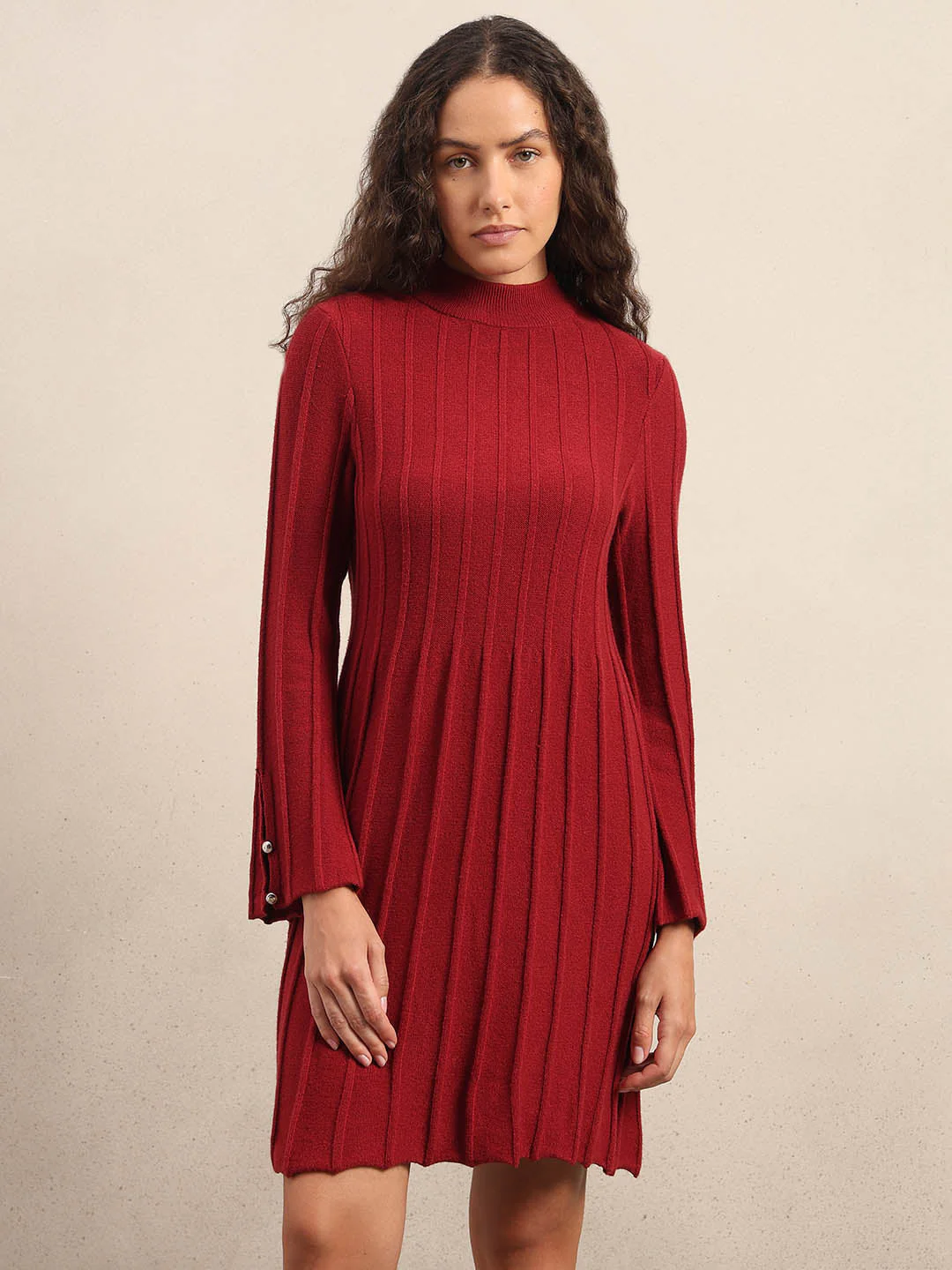 Flared Sleeves Mini Dress - Image 2