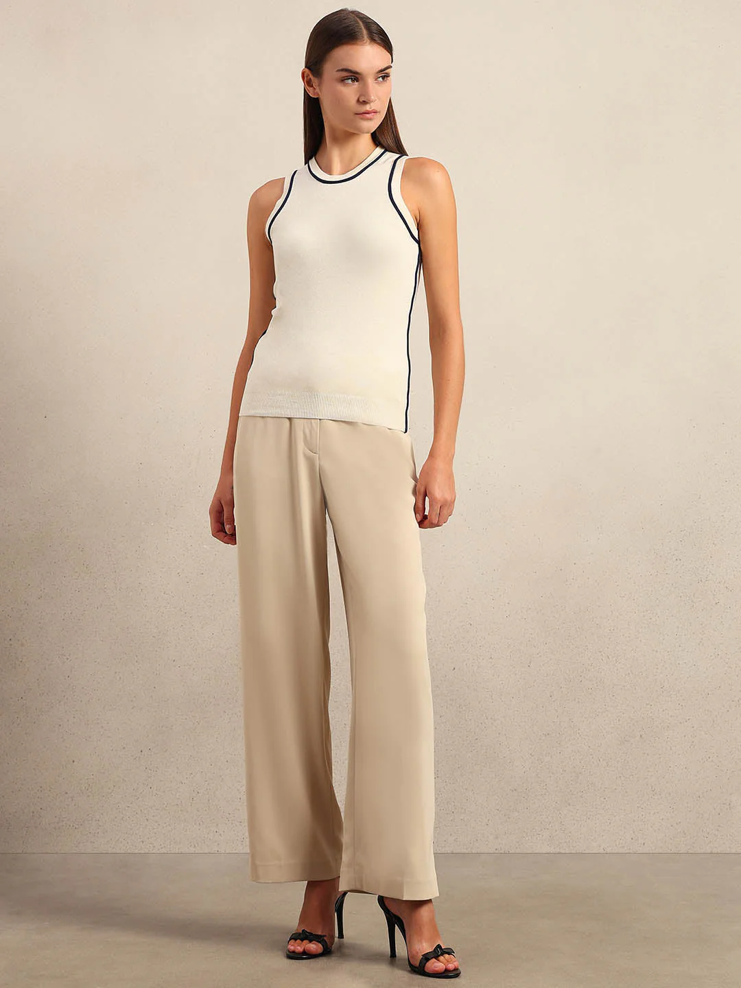 Ivory Sleeveless Knit Tank - Image 5
