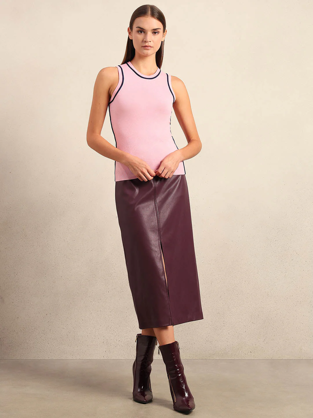 Pink Sleeveless Knit Tank - Image 5