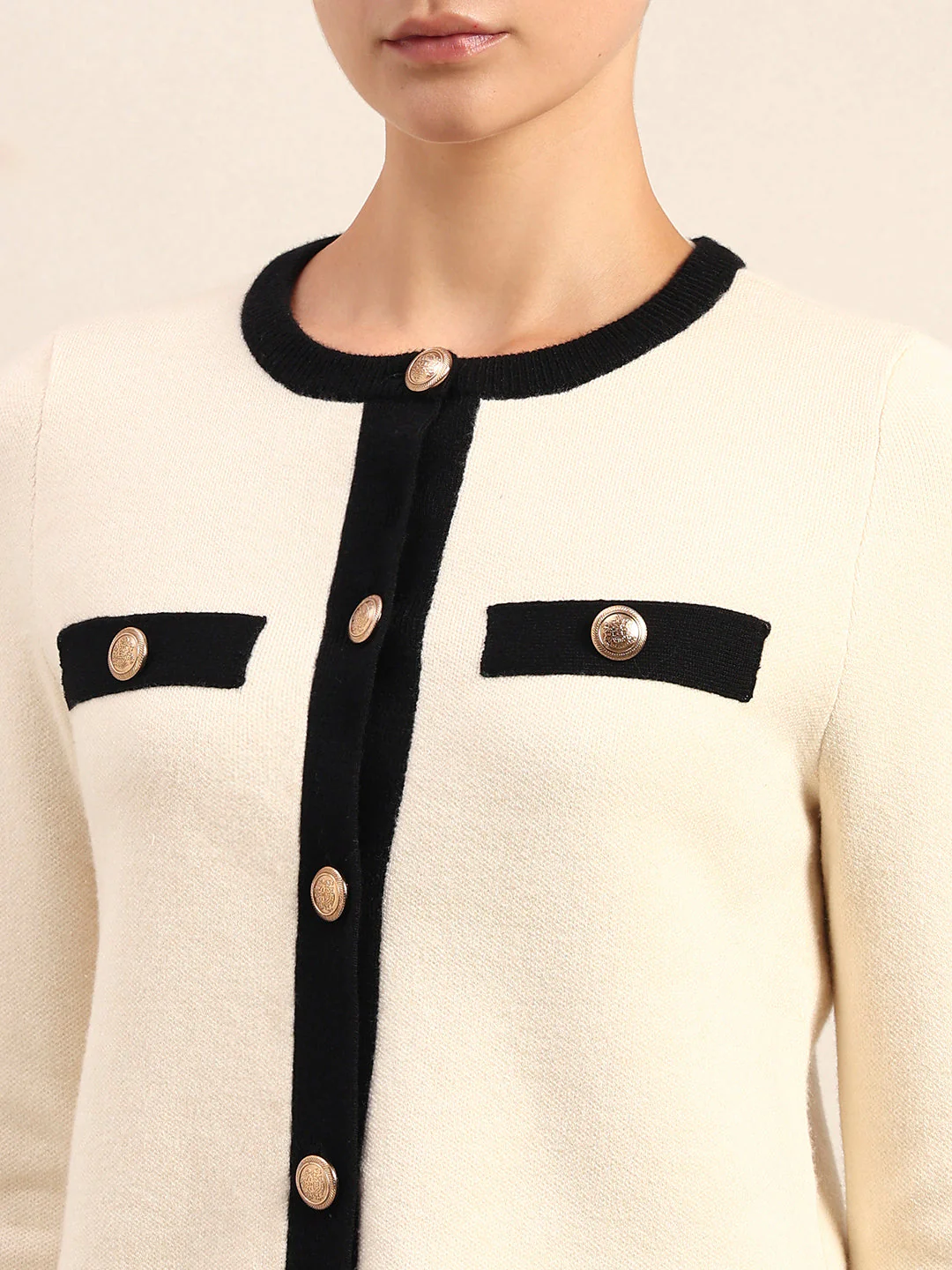 Contrast Trim Knit Cardigan - Image 8