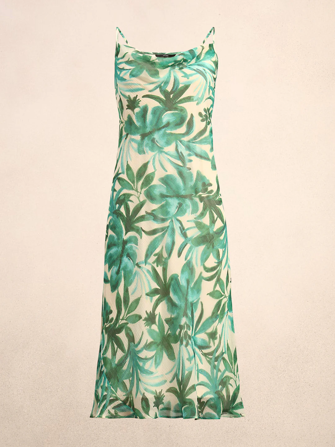Printed Cown Neck Slip Dress - Image 7