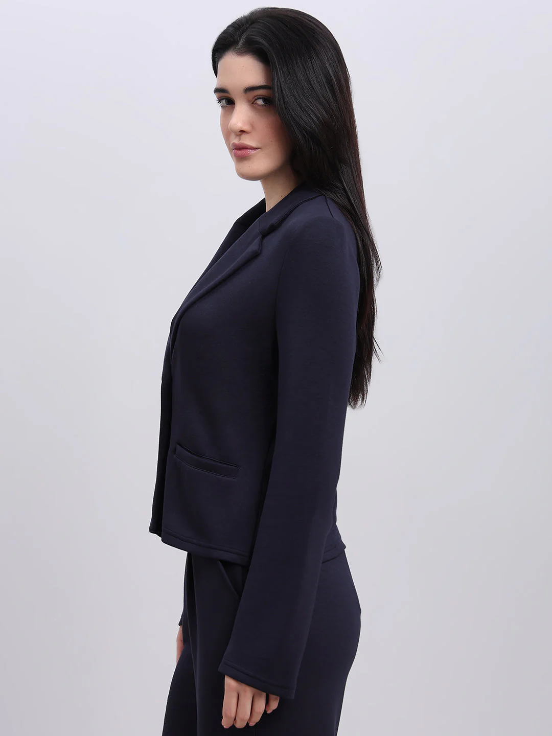 Navy Blue Tailored Blazer - Image 3