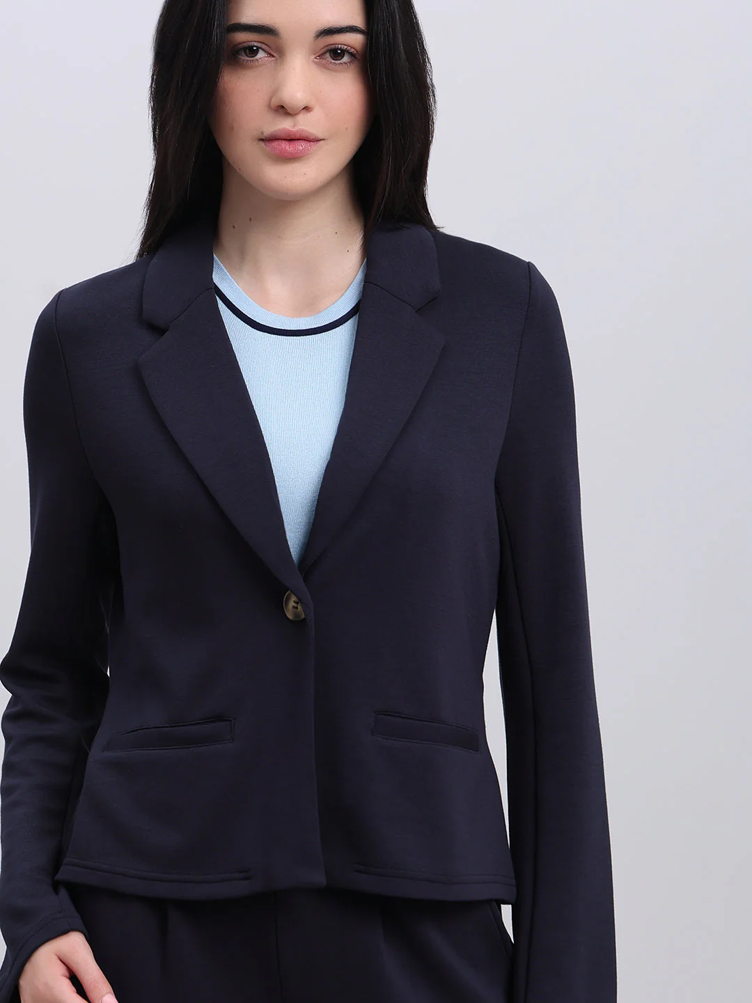 Navy Blue Tailored Blazer - Image 6