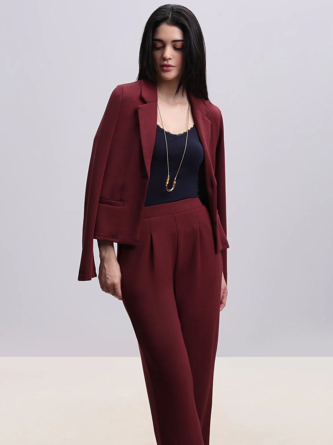 Maroon Tailored Blazer
