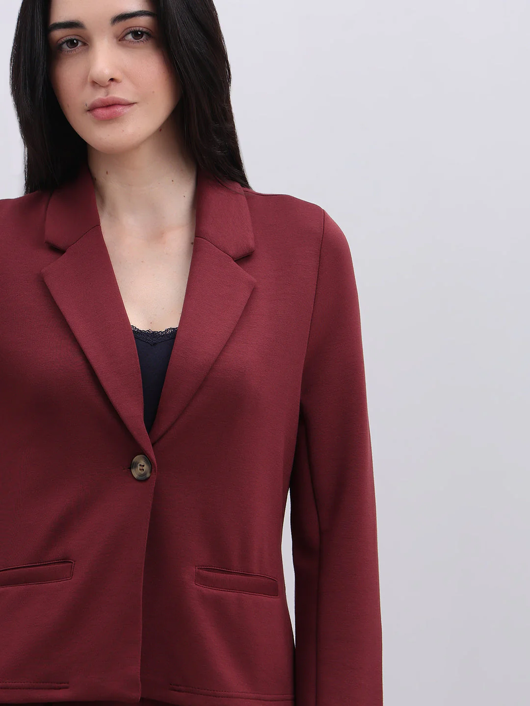 Maroon Tailored Blazer - Image 6