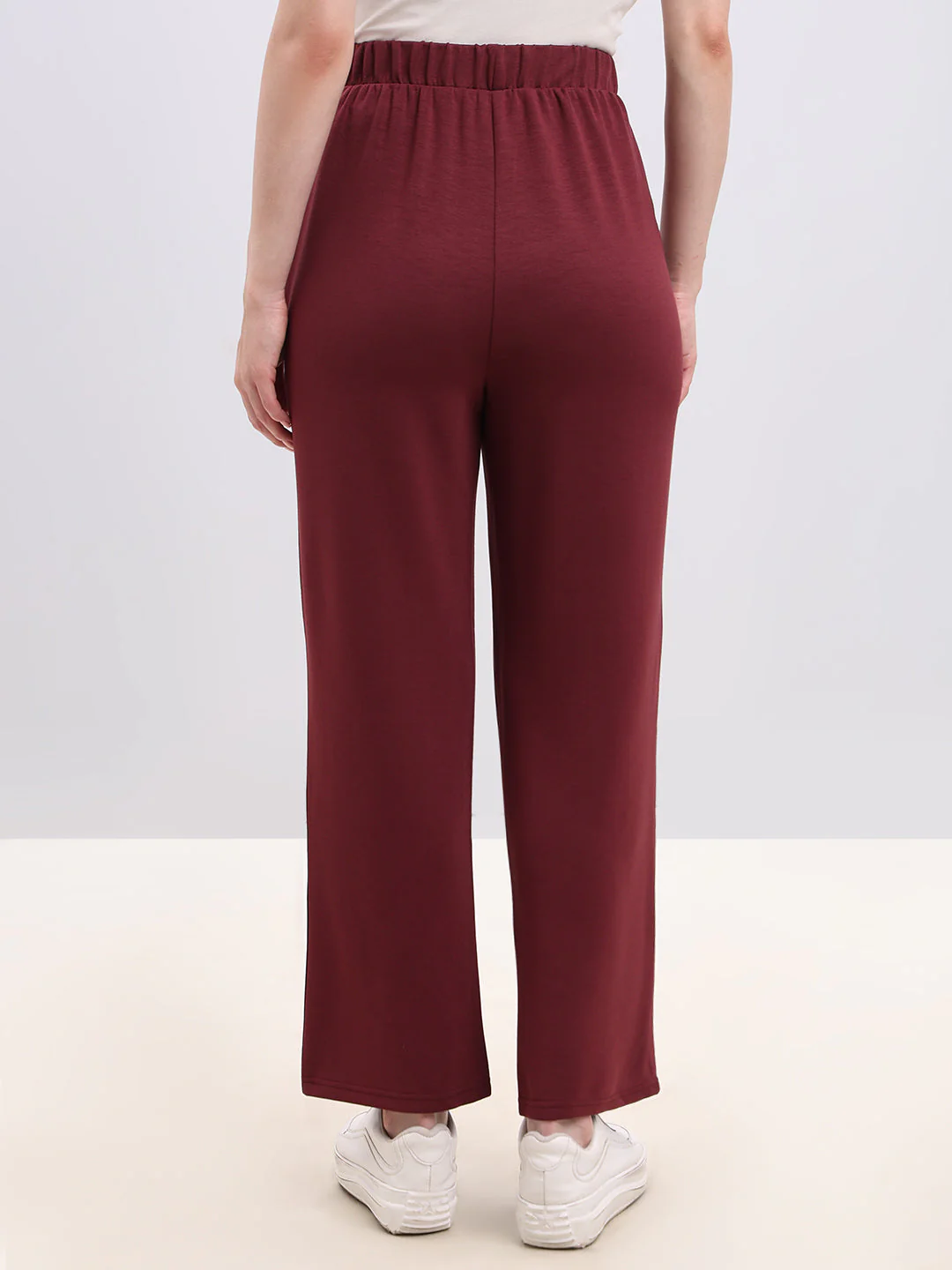 Maroon Straight Fit Pants - Image 4