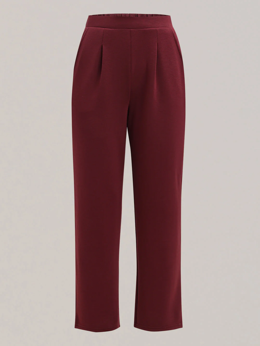 Maroon Straight Fit Pants - Image 7