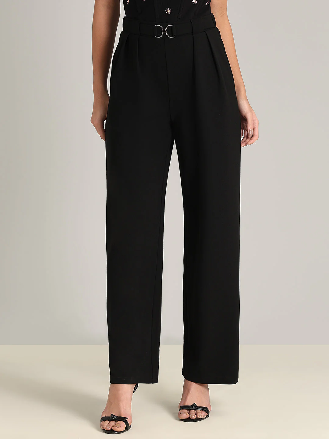 Black Wide Leg Pants - Image 2