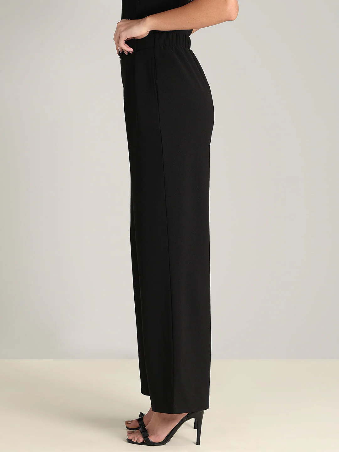 Black Wide Leg Pants - Image 3