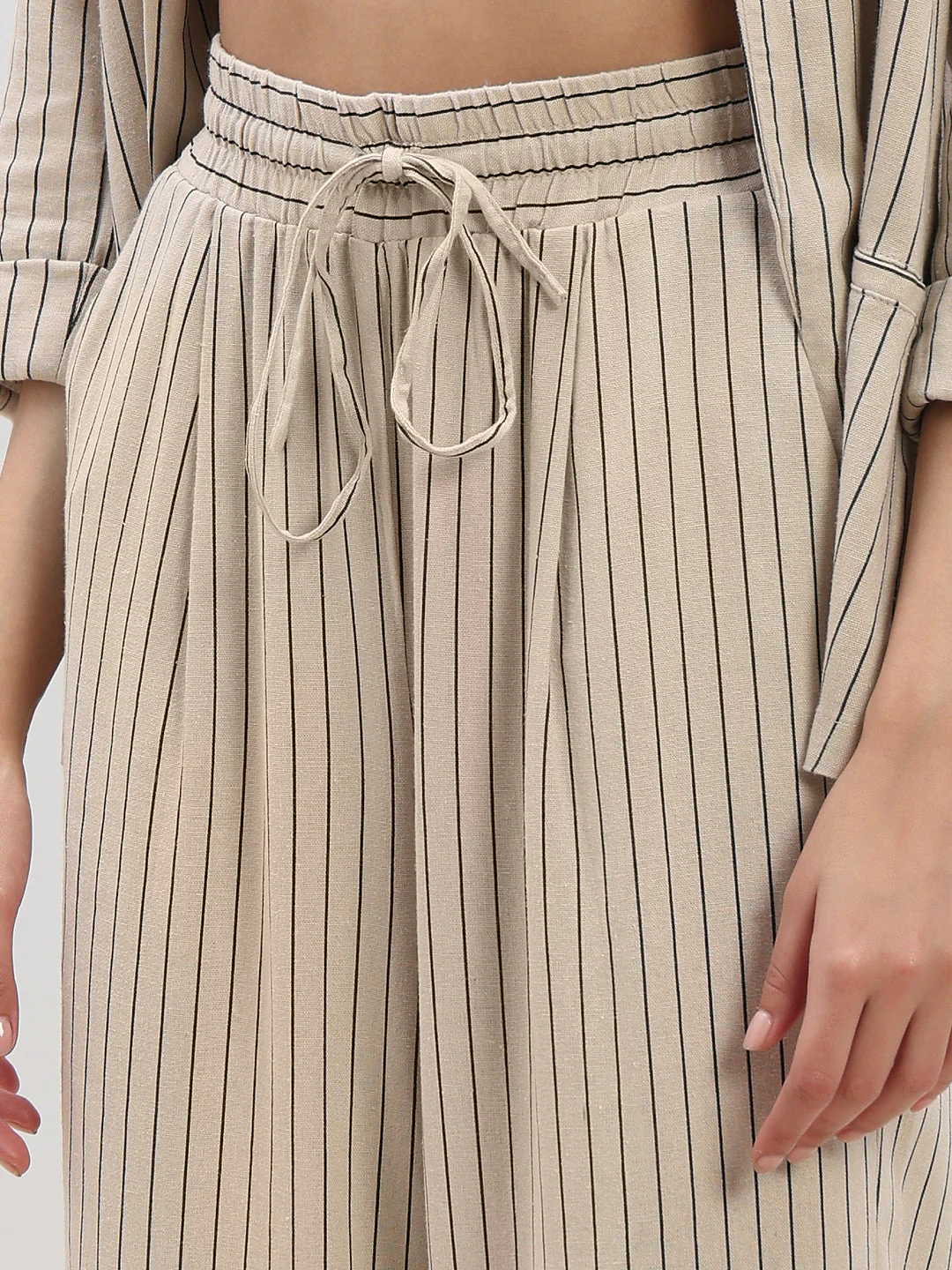 Striped High Rise Wide Leg Pants - Image 8