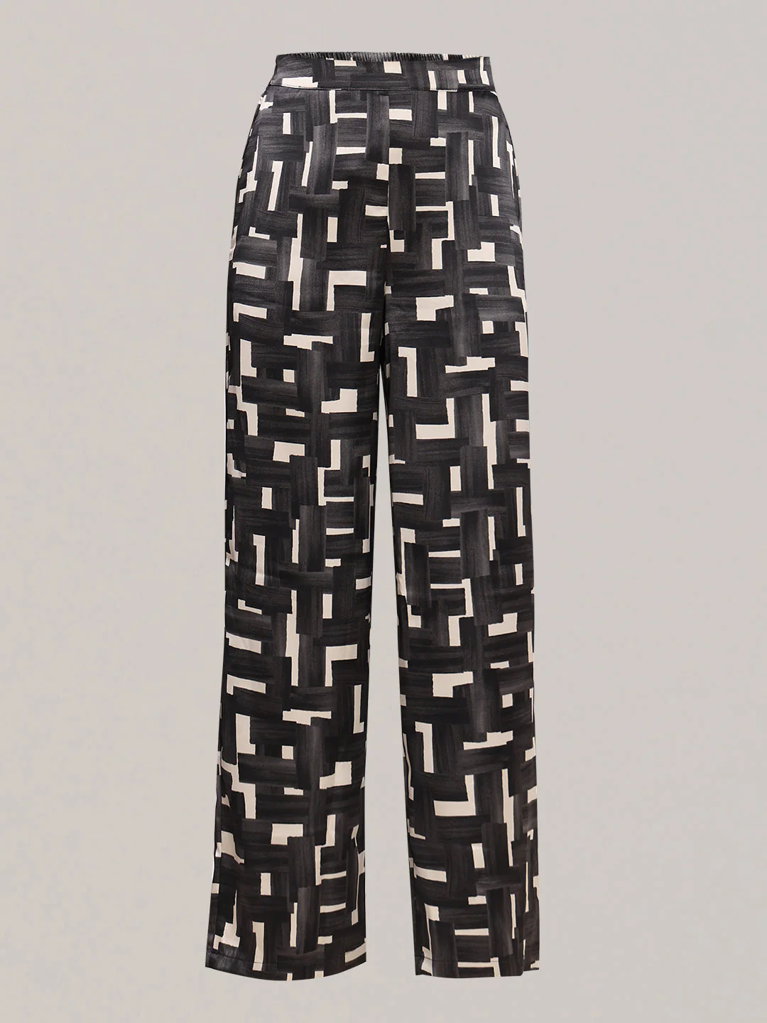 Geometric Print Straight Fit Pants - Image 7