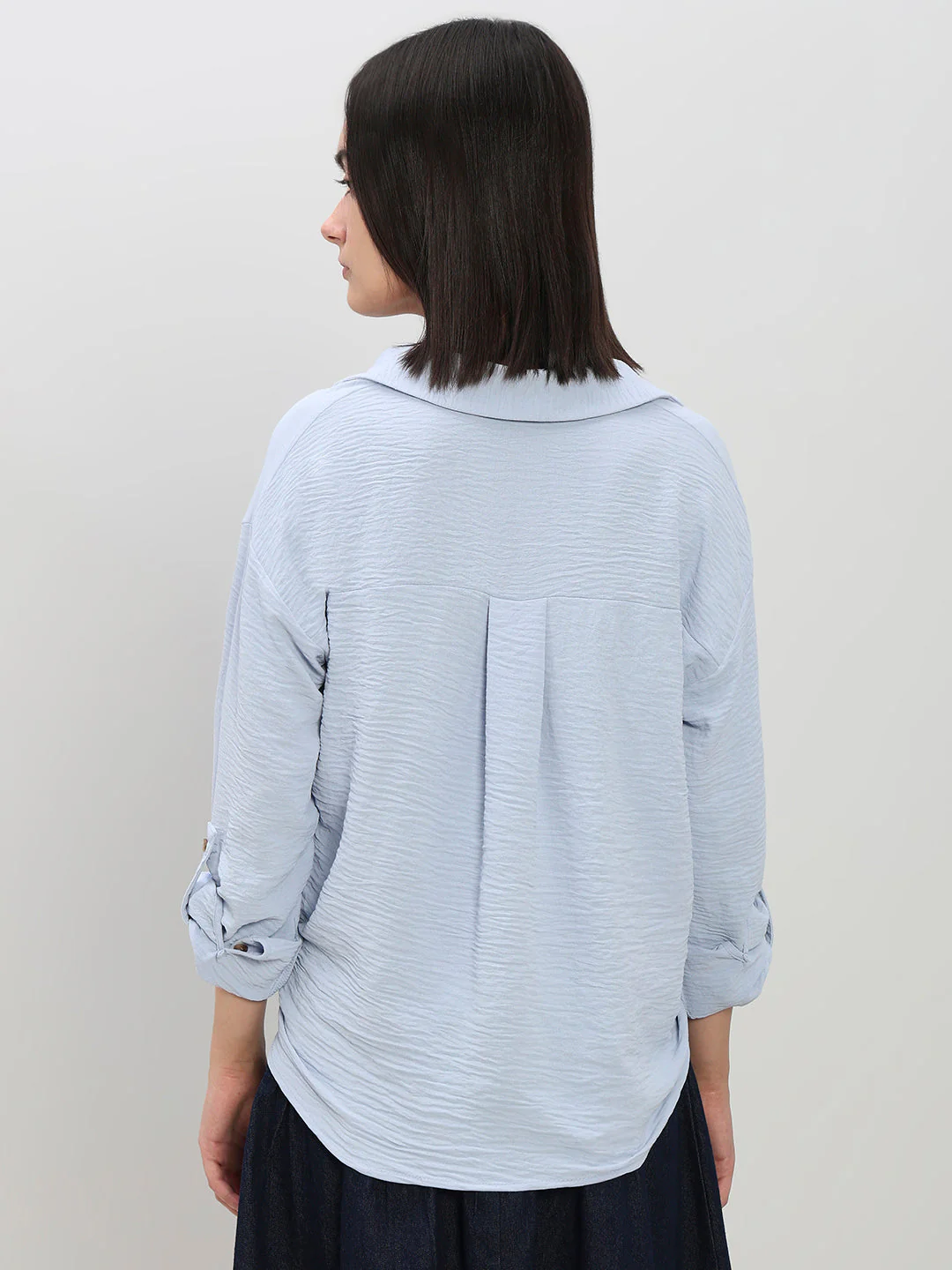 Button-Down Draped Shirt - Image 4