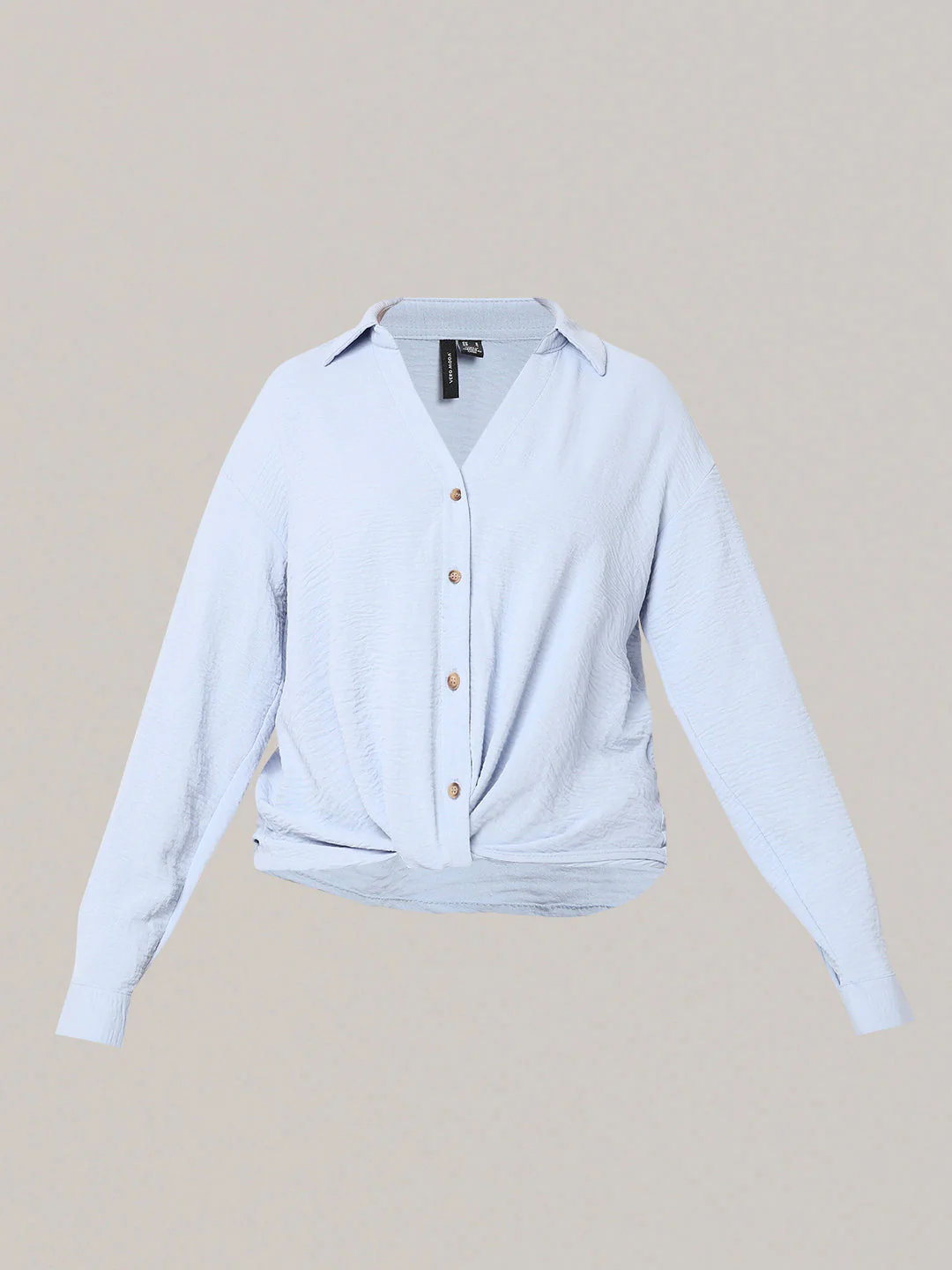 Button-Down Draped Shirt - Image 7