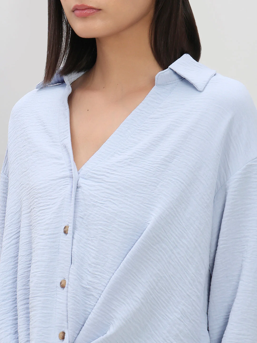 Button-Down Draped Shirt - Image 8
