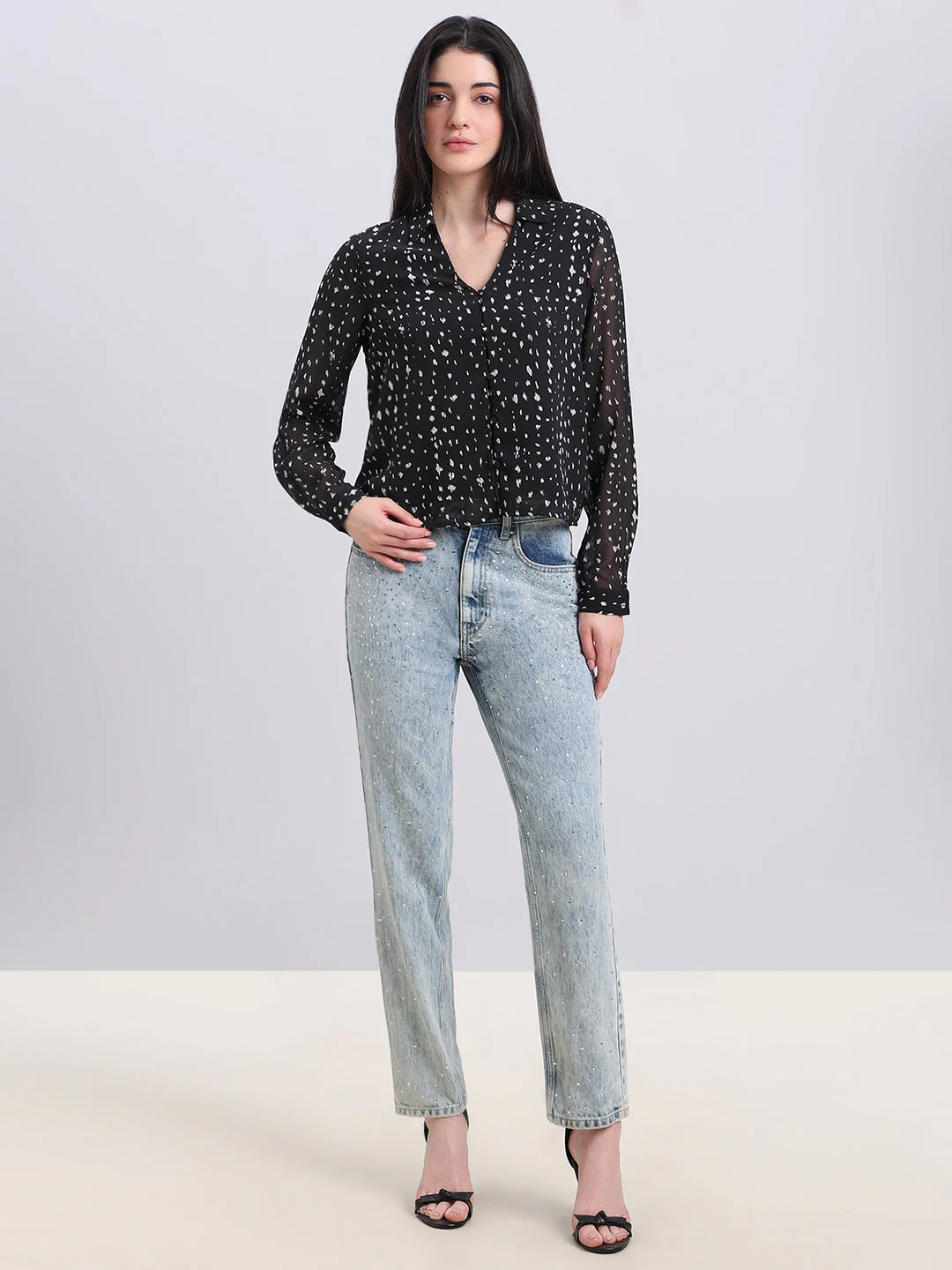 V-Neck Printed Top - Image 5