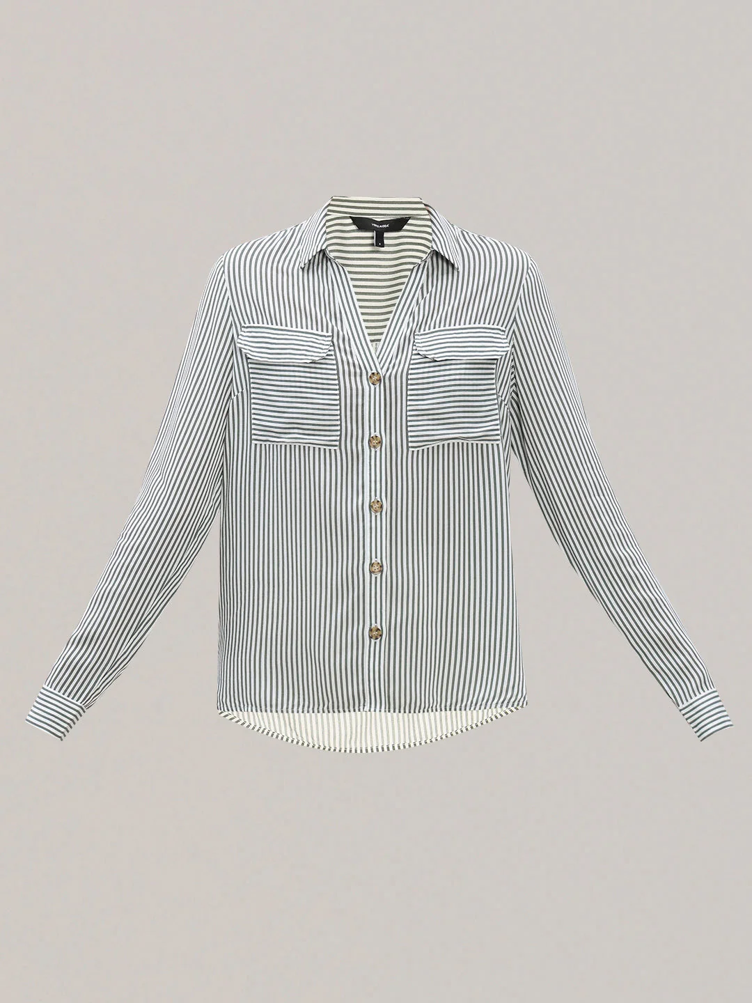 Striped Full Sleeves Shirt - Green - Image 7