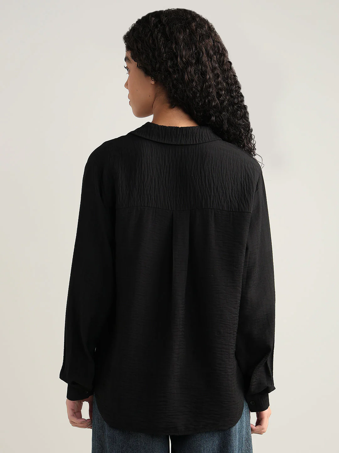 Black Button-Down Shirt - Image 4