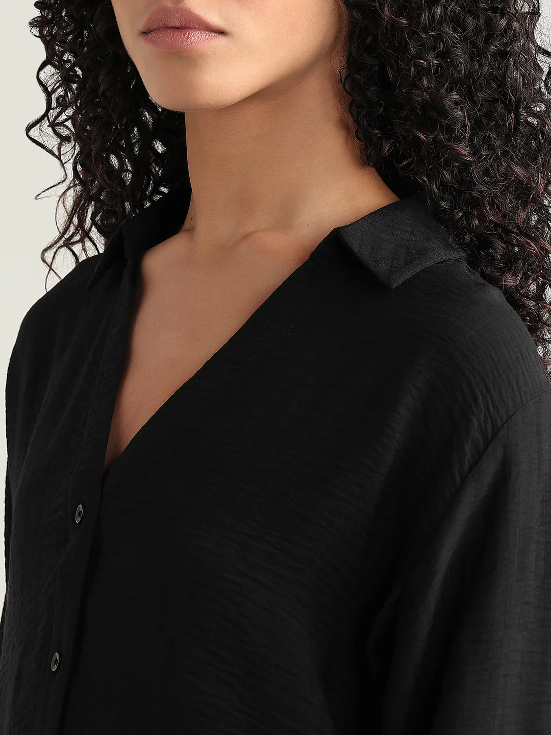 Black Button-Down Shirt - Image 8