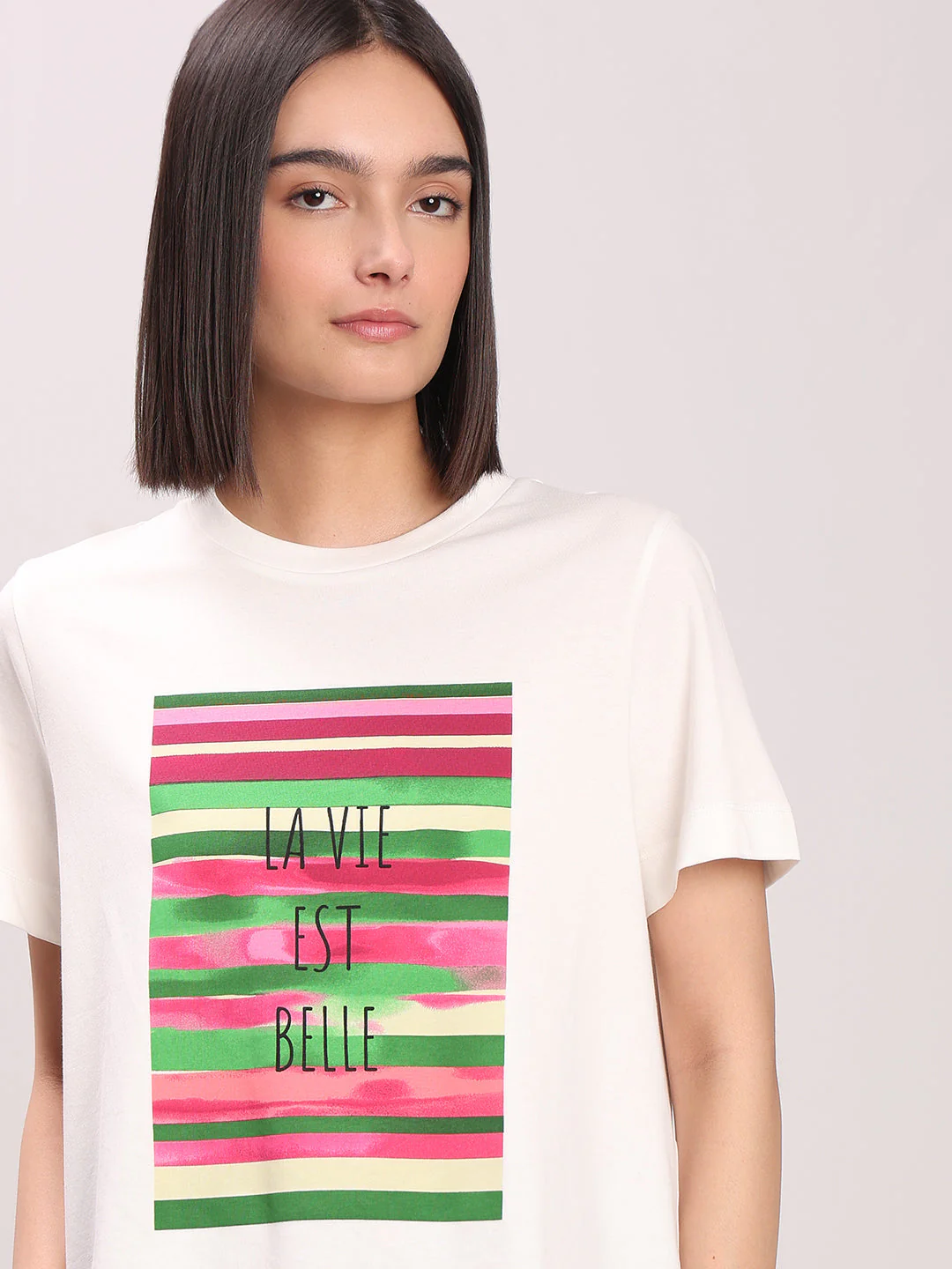 Printed Organic Cotton T-shirt - White - Image 6