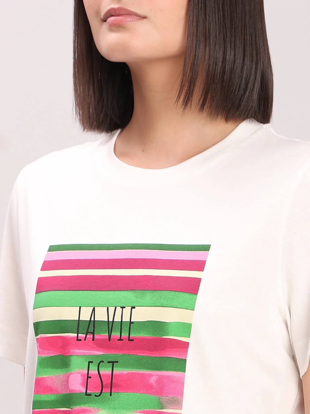 Printed Organic Cotton T-shirt - White - Image 8