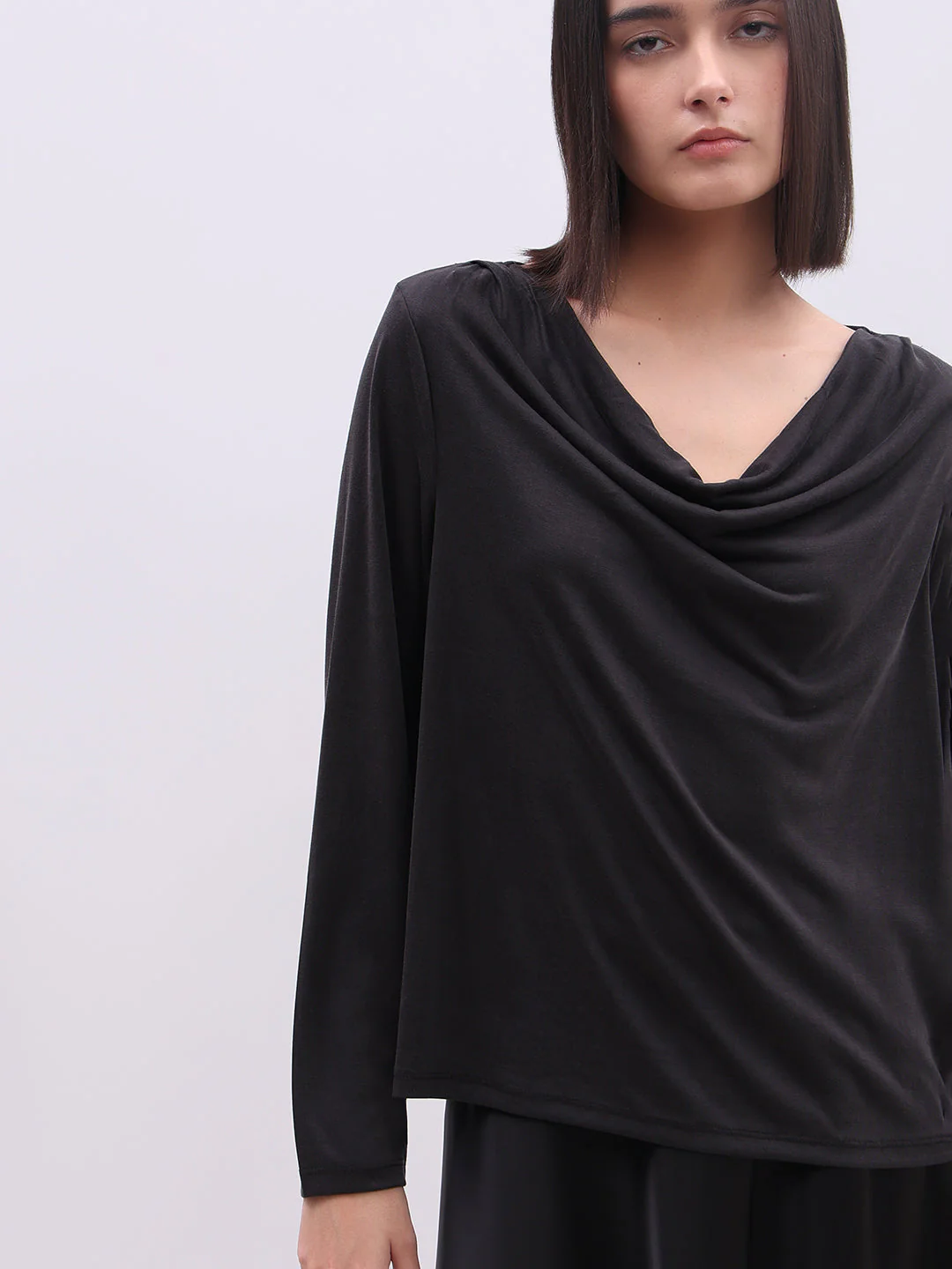Black Cowl Neck Top - Image 6