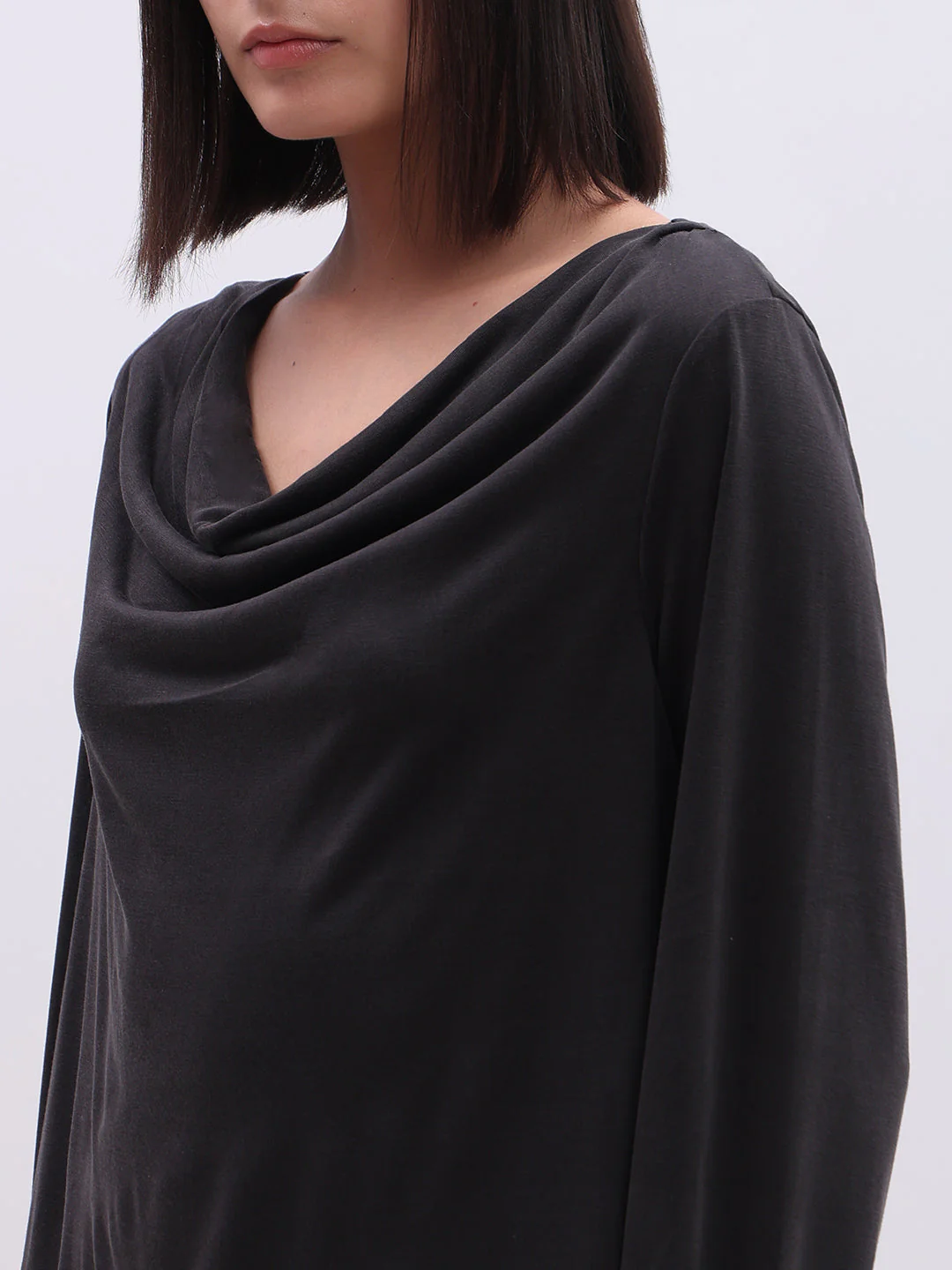 Black Cowl Neck Top - Image 8