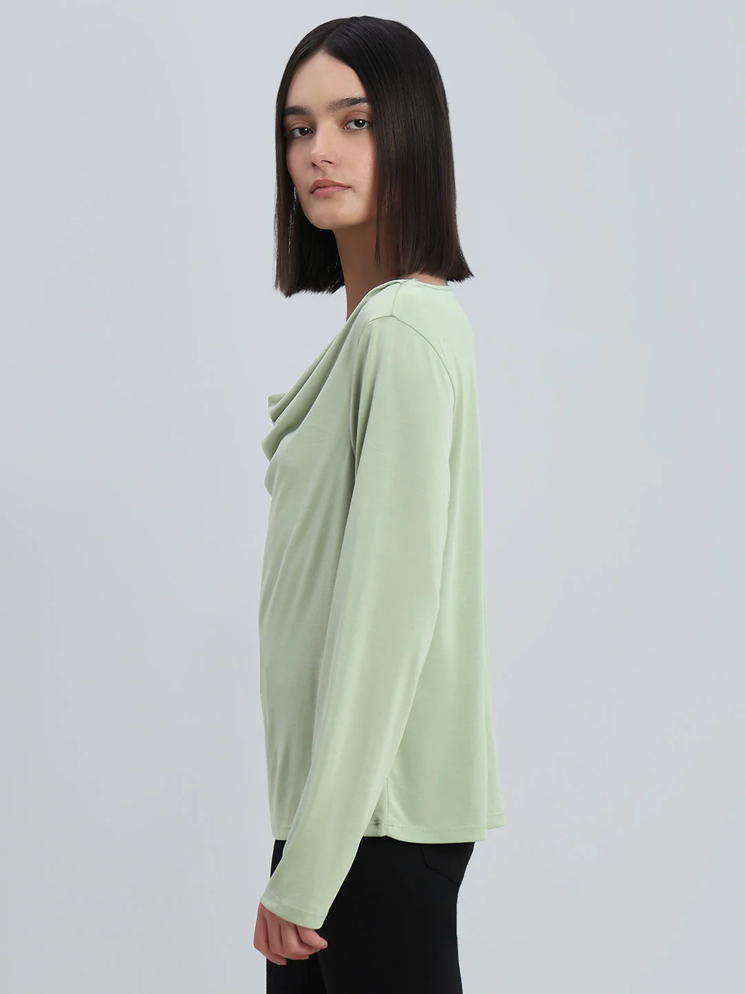 Green Cowl Neck Top - Image 3