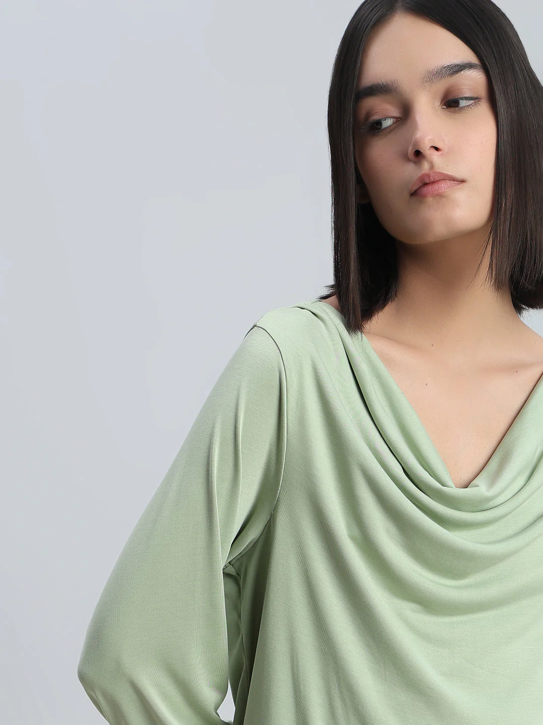 Green Cowl Neck Top - Image 6