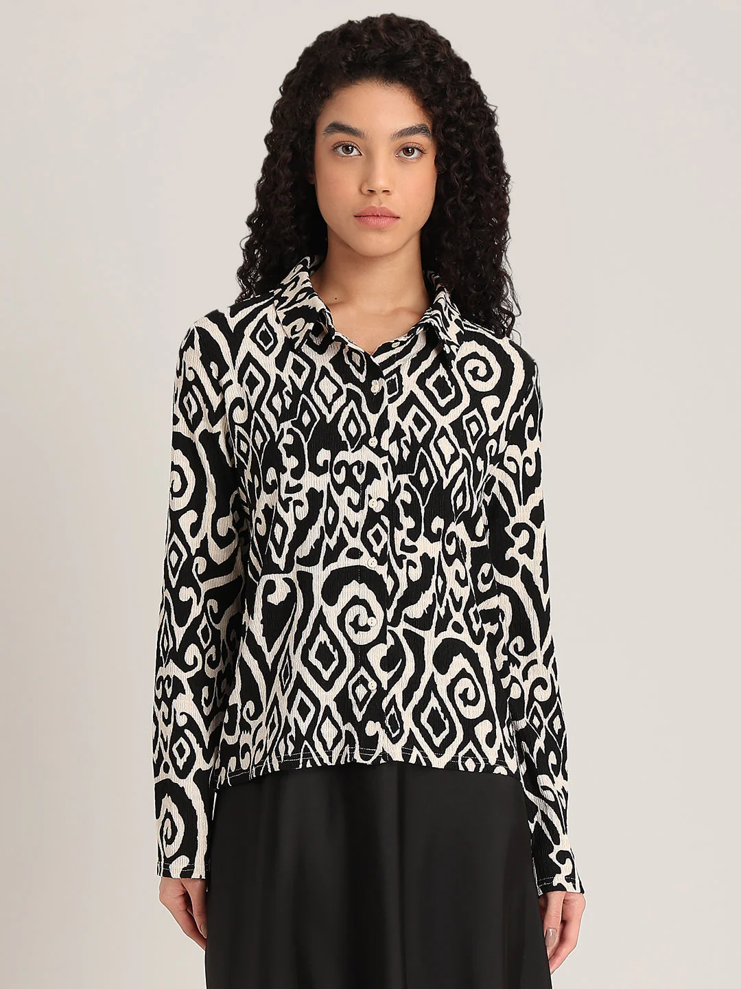 Abstract Print Full Sleeves Shirt - Image 2