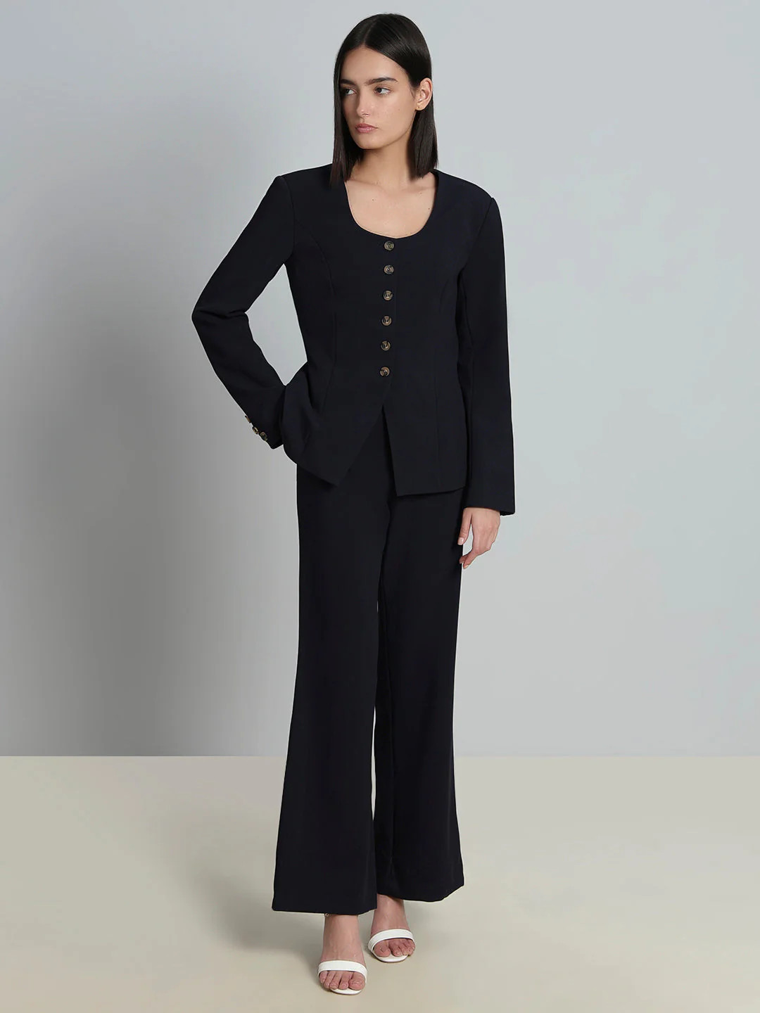 Navy Blue Structured Blazer - Image 5