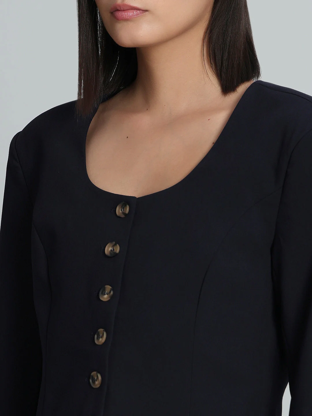 Navy Blue Structured Blazer - Image 8