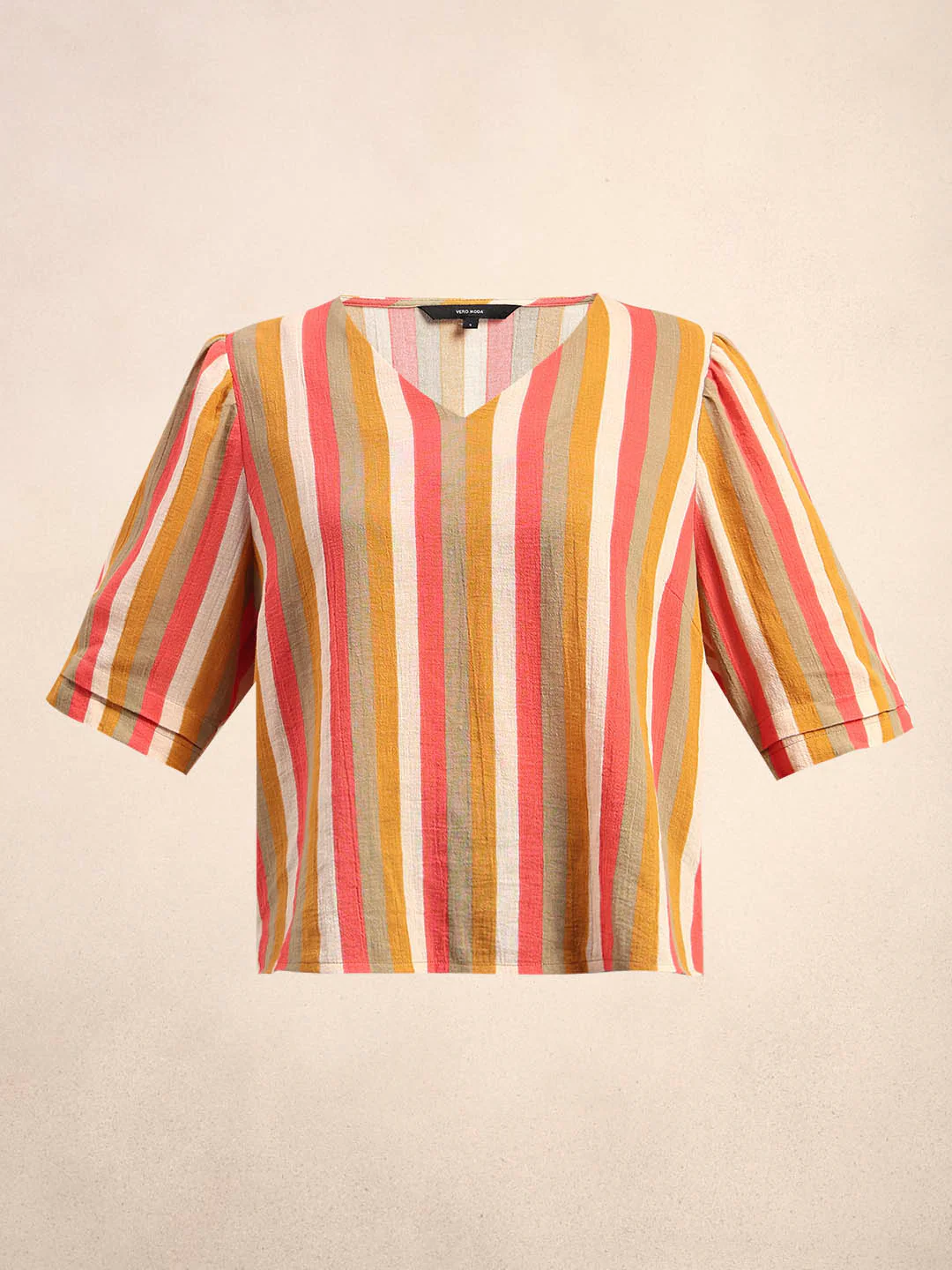 Striped V-Neck Top - Image 7