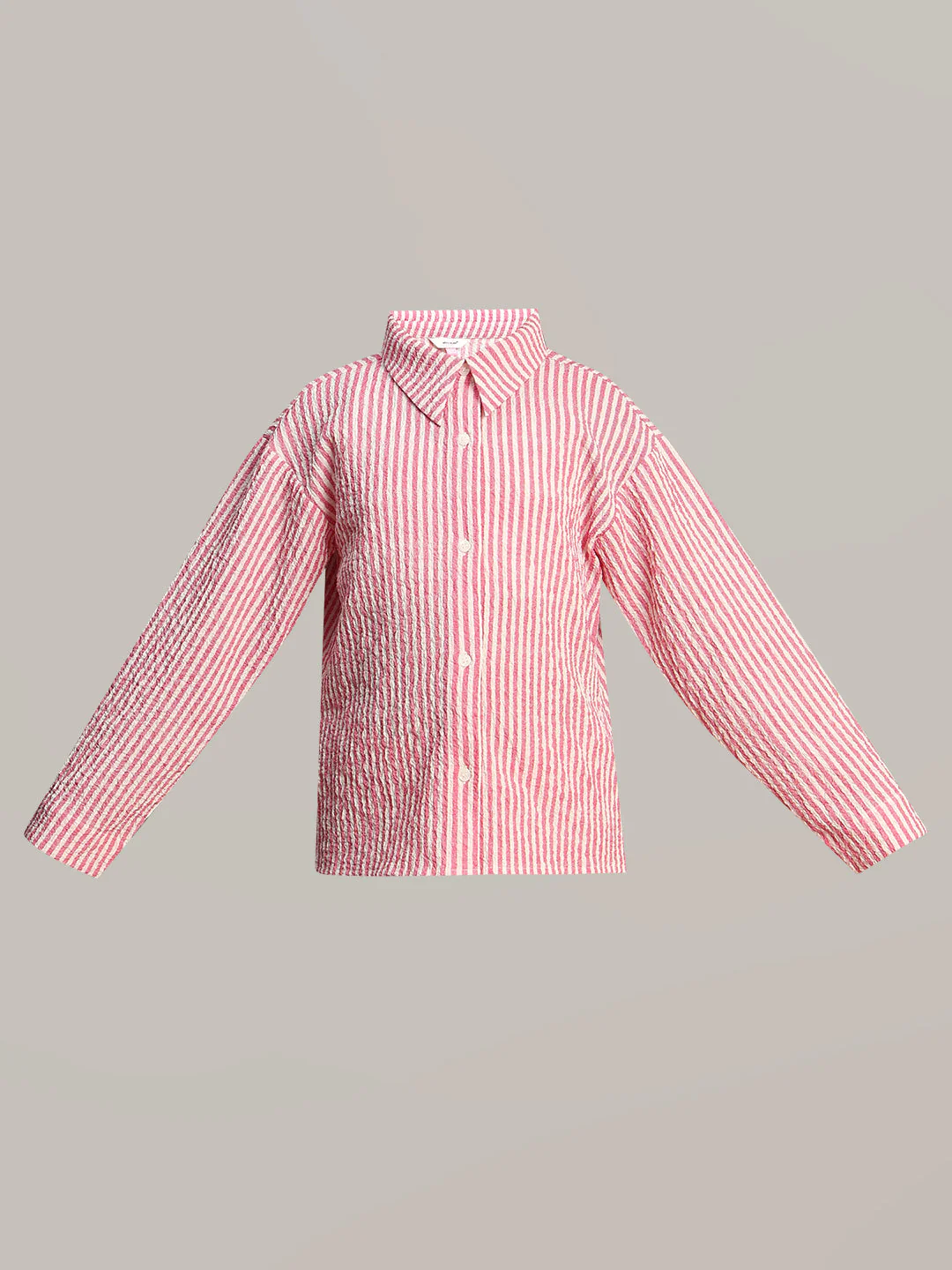 GIRL Pink Striped Shirt - Image 7