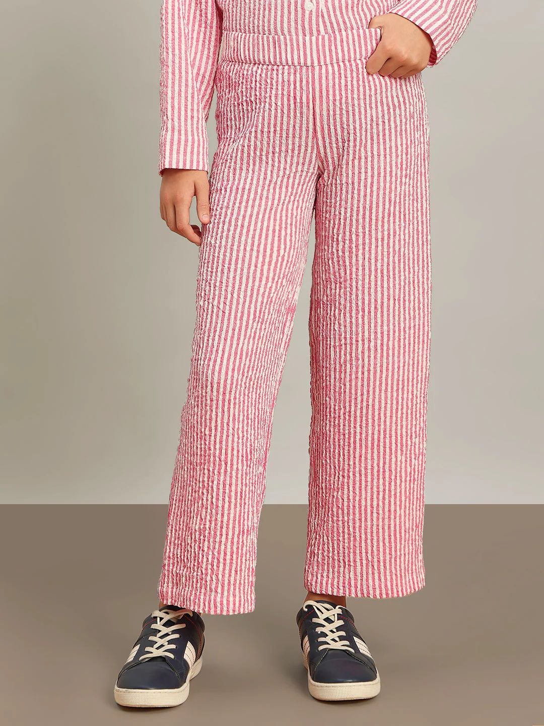 GIRL Pink Striped Pants - Image 2