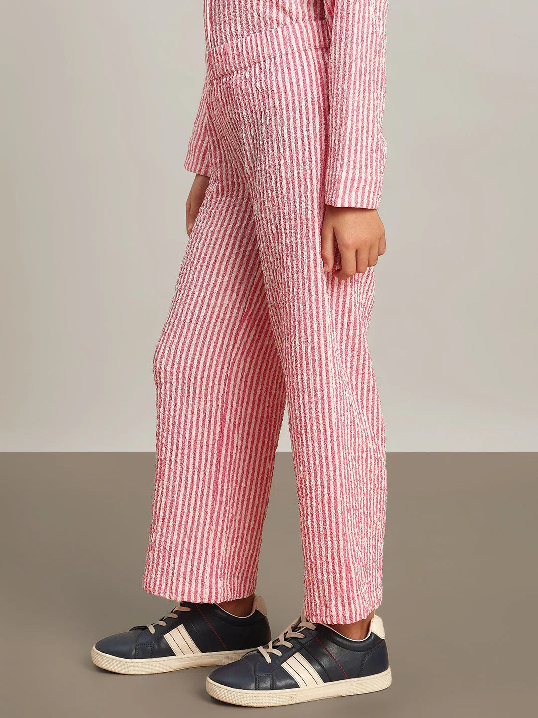 GIRL Pink Striped Pants - Image 3