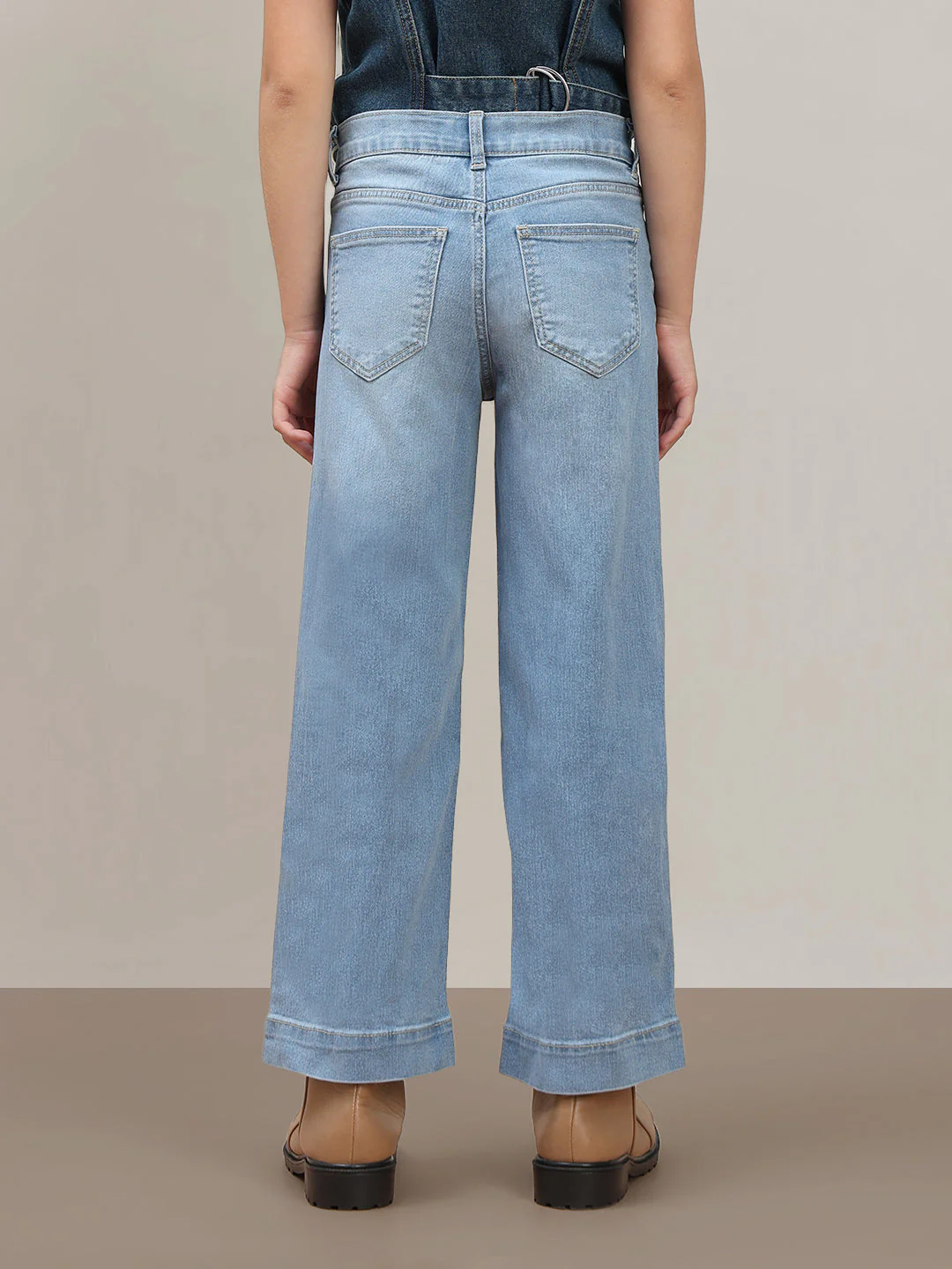 GIRL Light Blue Wide Leg Jeans - Image 4