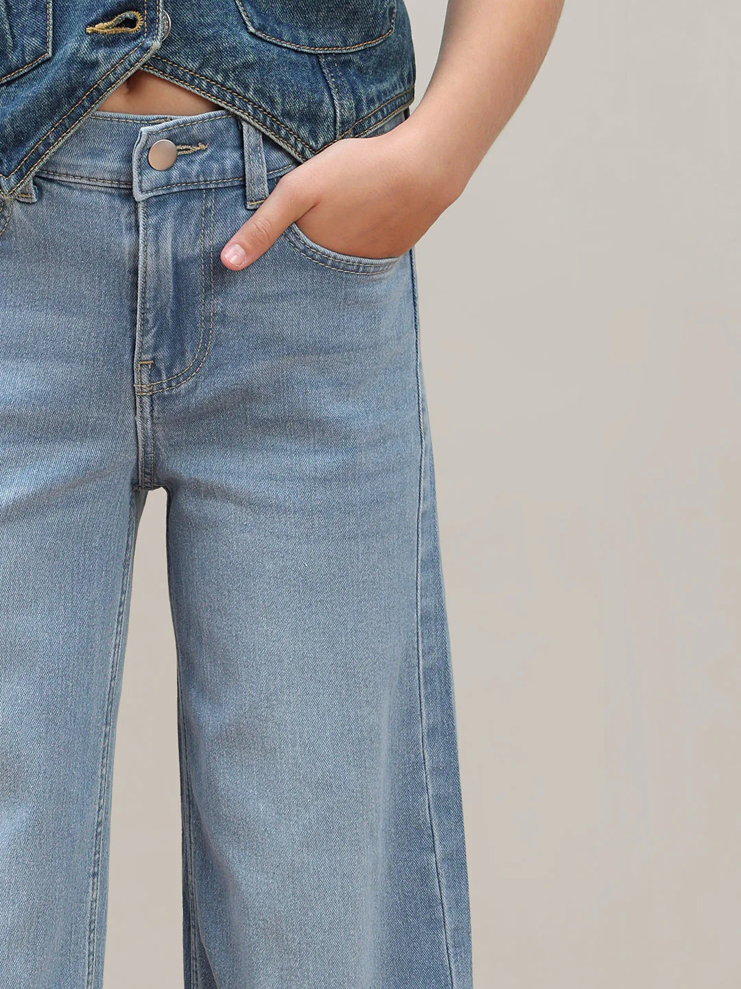 GIRL Light Blue Wide Leg Jeans - Image 6
