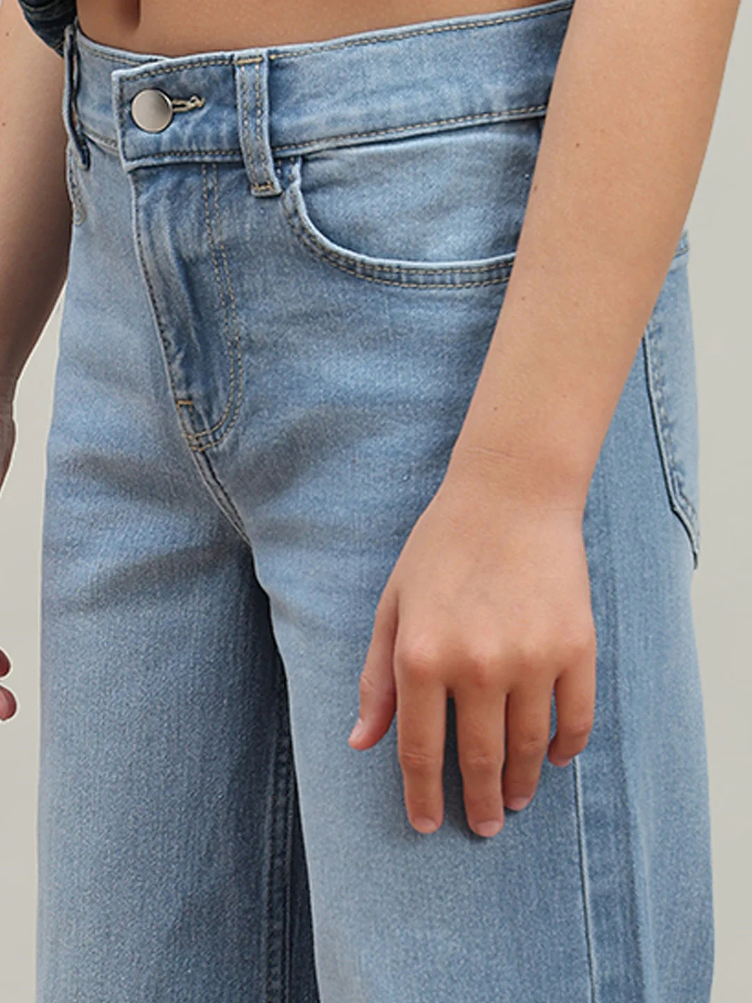 GIRL Light Blue Wide Leg Jeans - Image 8