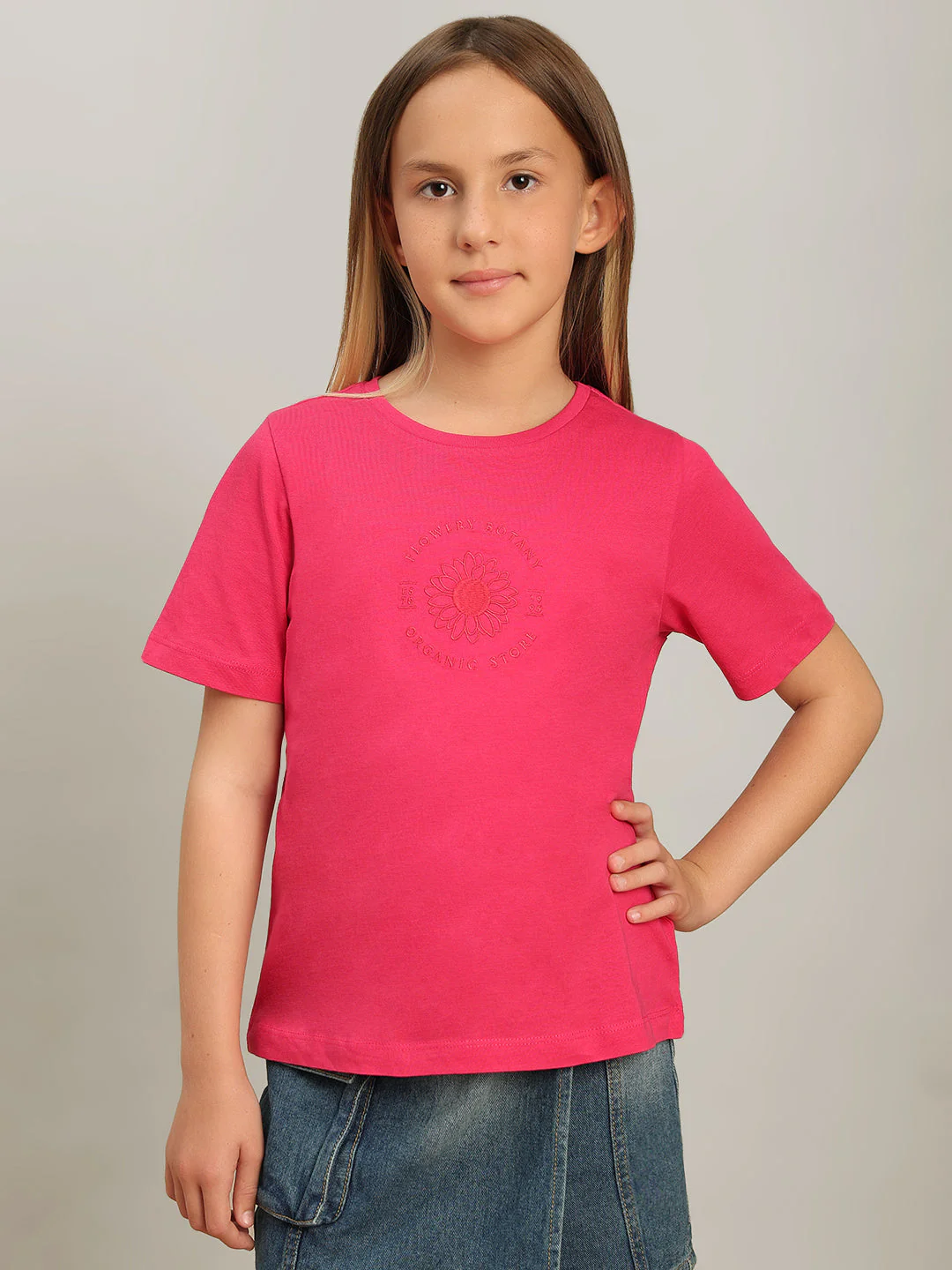 GIRL Pink Printed T-shirt - Image 2