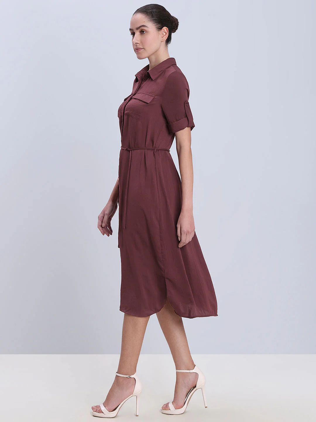 Button-Down Utility Shirt Dress - Image 3