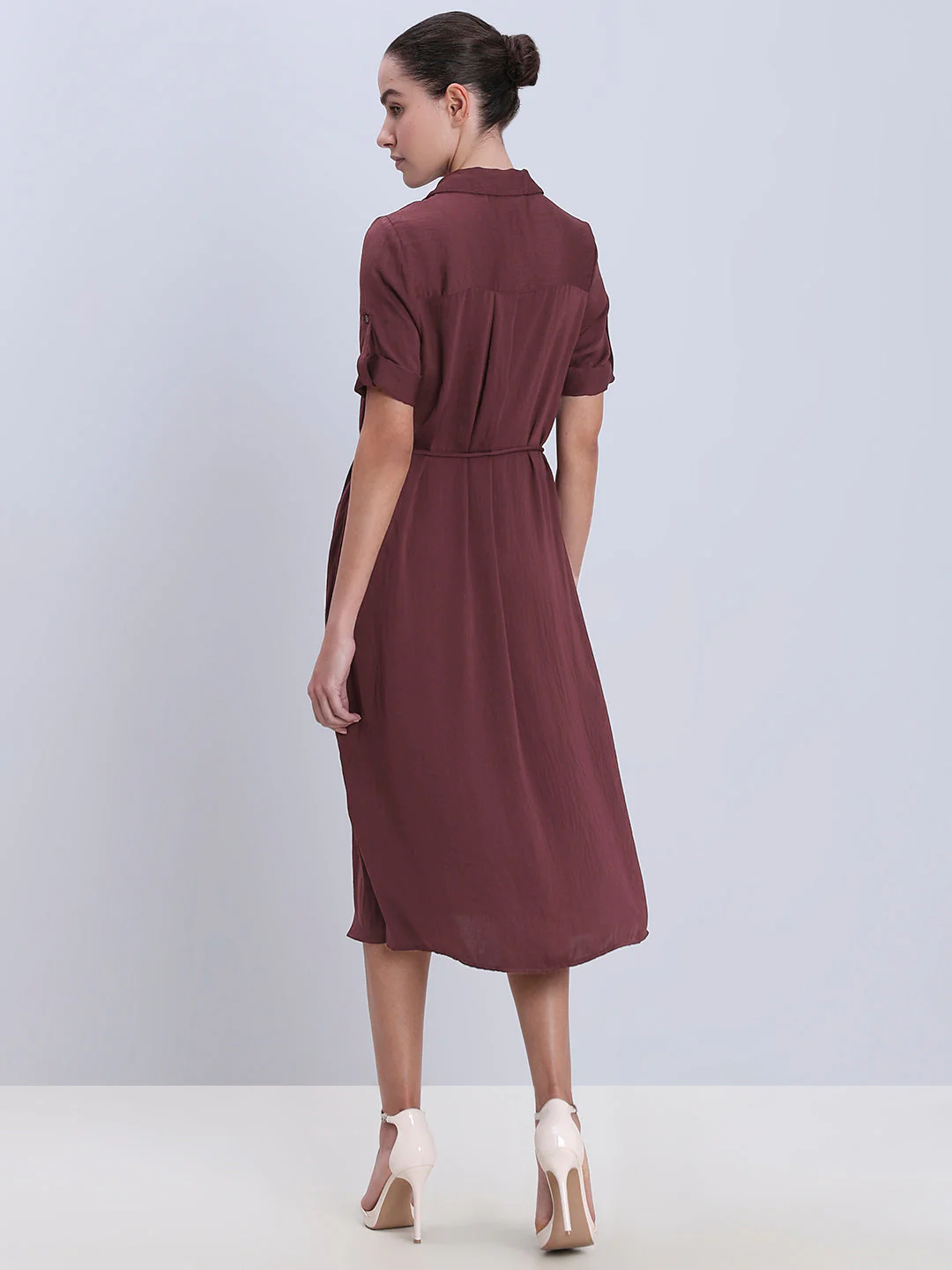 Button-Down Utility Shirt Dress - Image 4