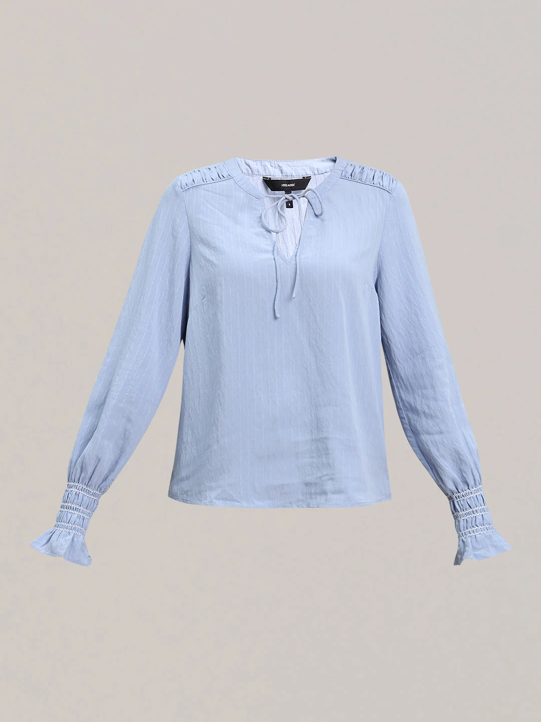 Light Blue Gathered Top - Image 7