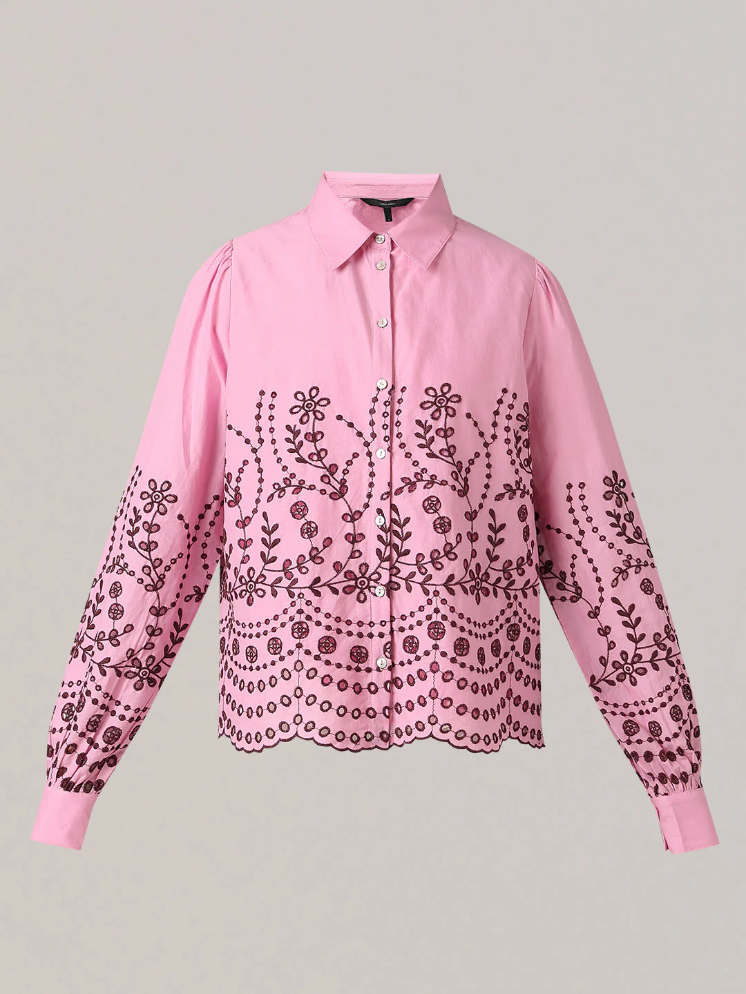 Organic Cotton Embroidered Shirt - Pink - Image 7